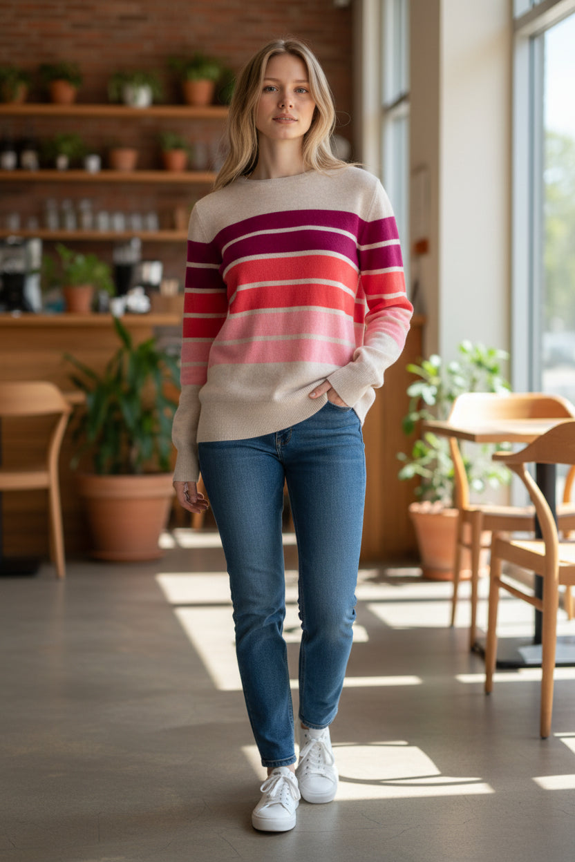 Autograph Pure Cashmere Jumper Striped Jumper