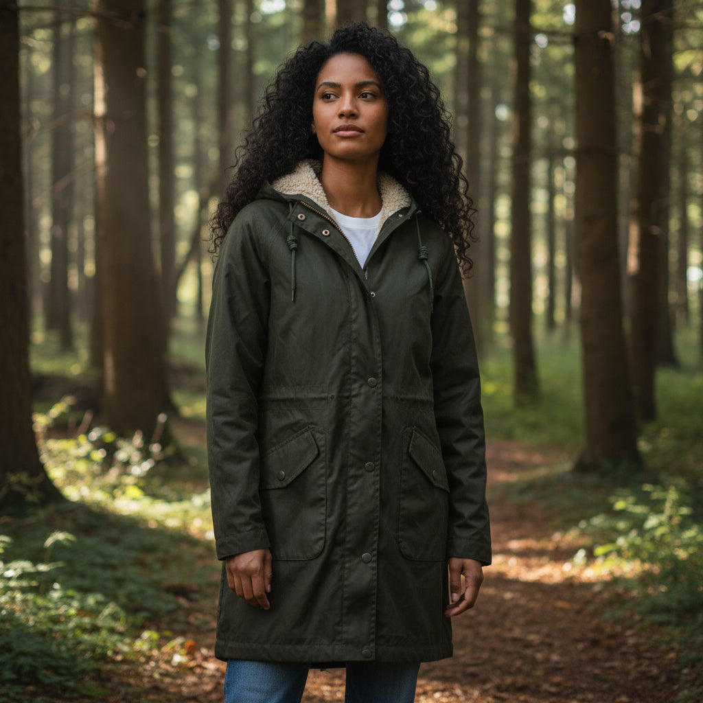 Ex Seasalt Plant Hunter Waterproof Coat in Dark Green