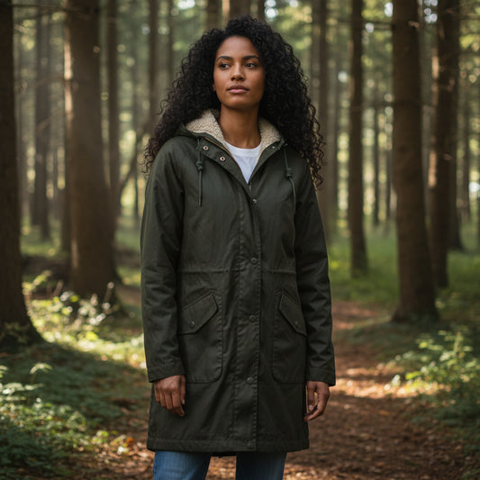 Ex Seasalt Plant Hunter Waterproof Coat in Dark Green