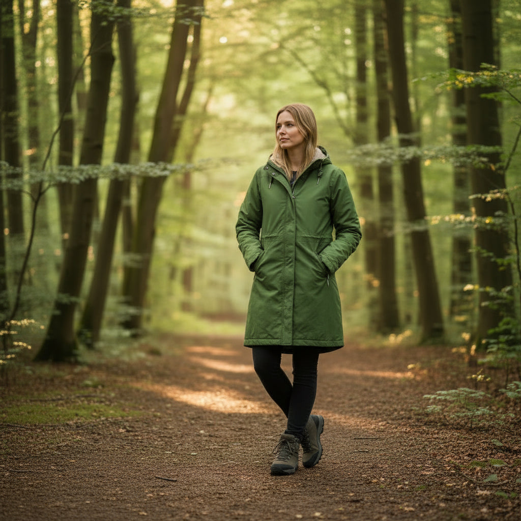 Ex Seasalt Plant Hunter Waterproof Coat in Light Green