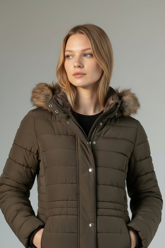 Ladies Gosway Chevron Quilted Marine Navy Jacket