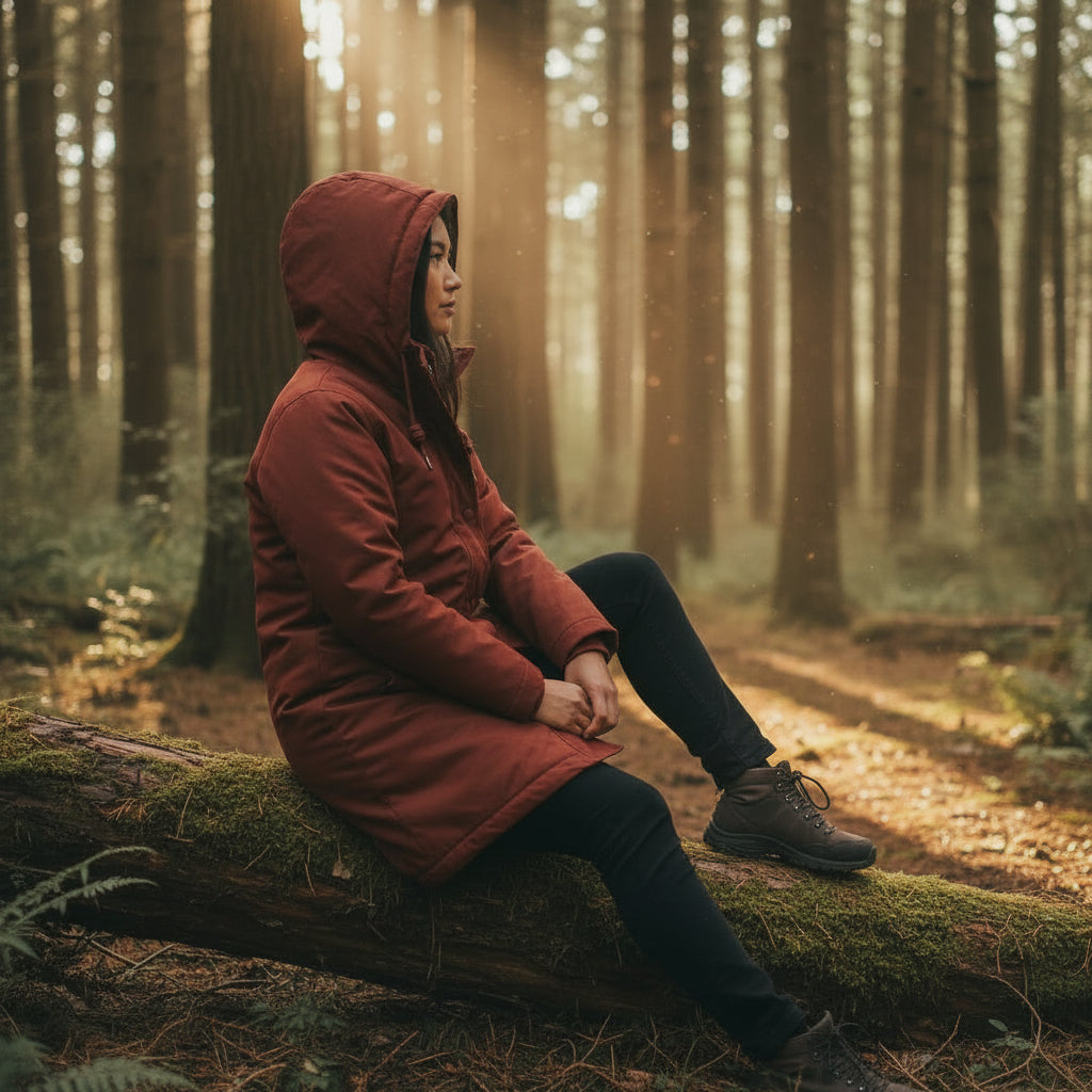 Ex Seasalt Plant Hunter Waterproof Coat in Mahogany Red