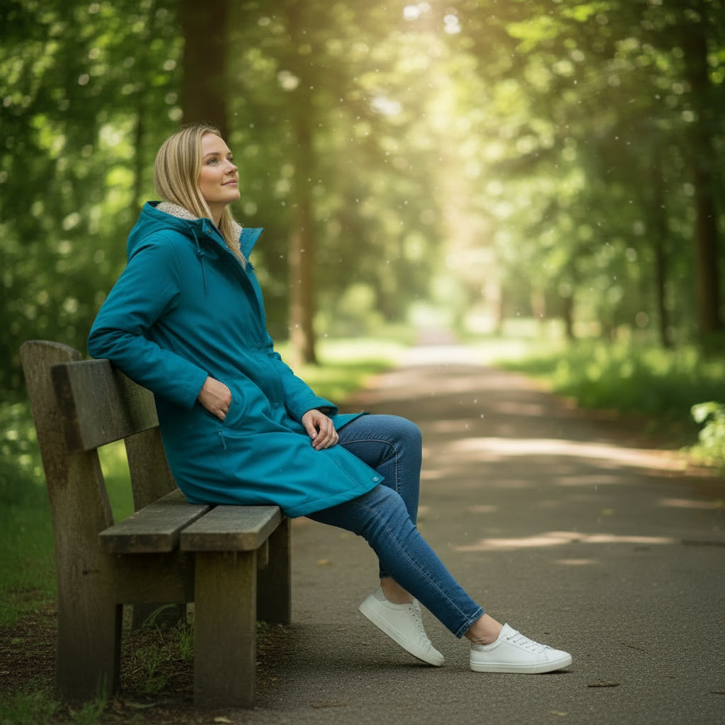 Ex Seasalt Plant Hunter Waterproof Coat in Turquoise