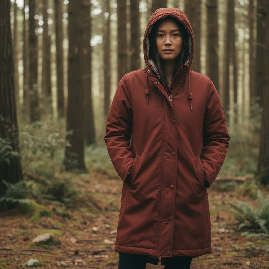 Ex Seasalt Plant Hunter Waterproof Coat in Mahogany Red