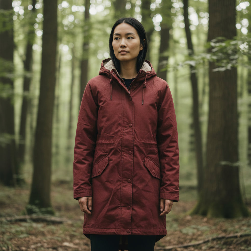 Ex Seasalt Plant Hunter Waterproof Coat in Mahogany Red