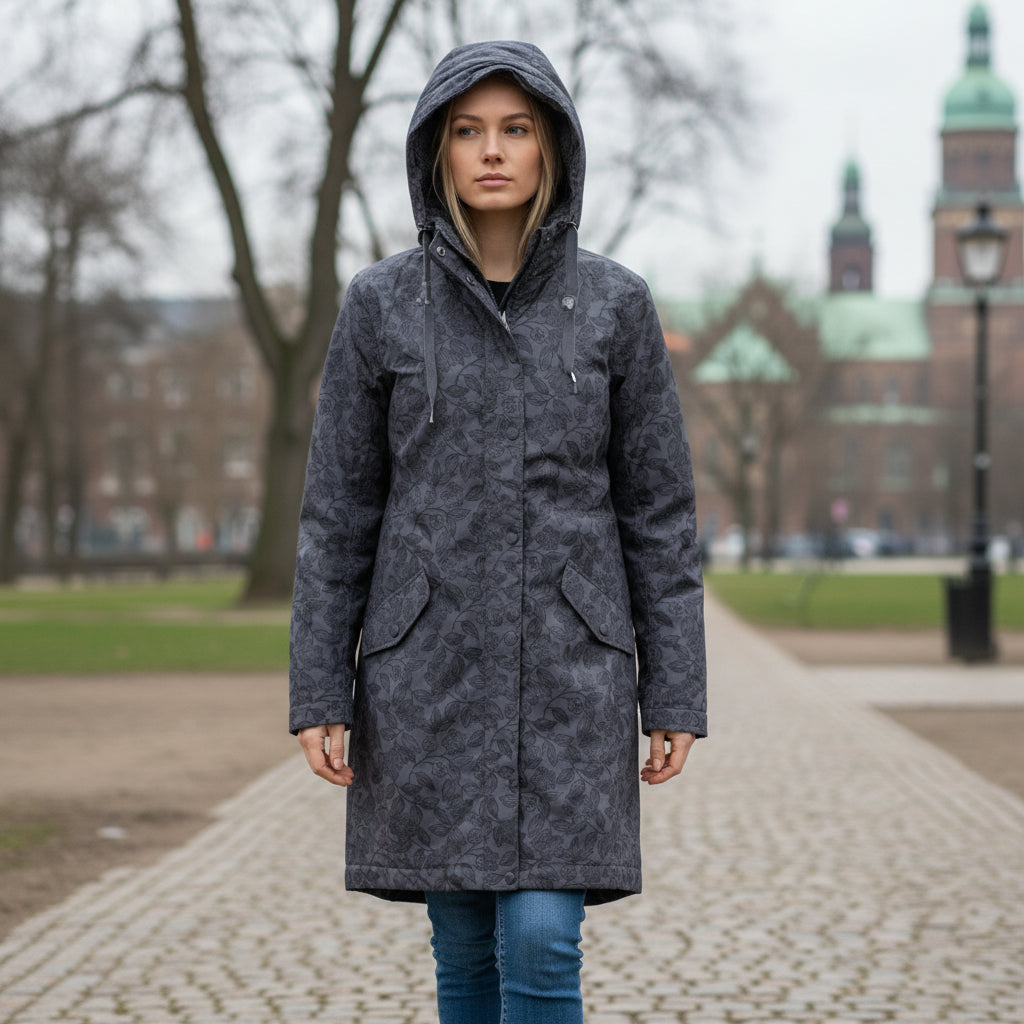 Ex Seasalt Inkline Flower Graphite Waterproof Plant Hunter Coat