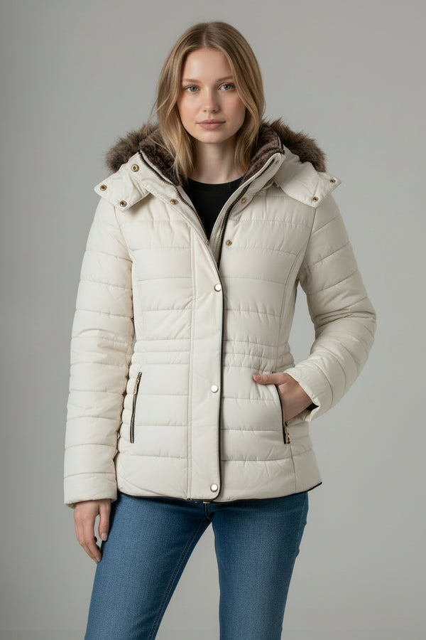 Ladies Gosway Chevron Quilted Marine Navy Jacket