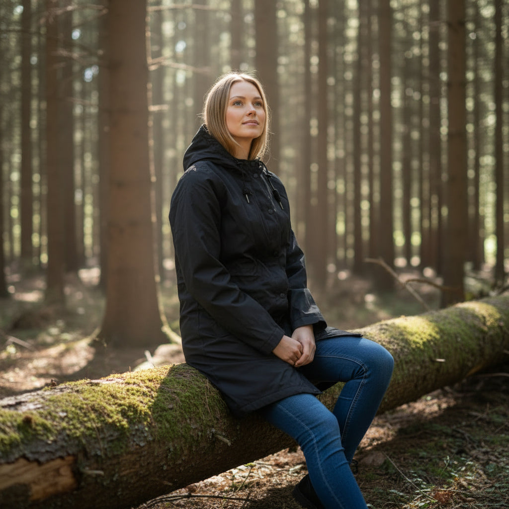 Ex Seasalt Plant Hunter Waterproof Coat in Black