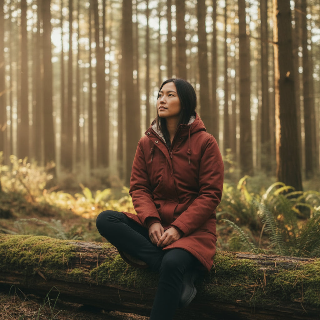 Ex Seasalt Plant Hunter Waterproof Coat in Mahogany Red